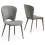 (Grey, 2 x Chairs) Alto Leather Dining Chair 3