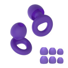 (Purple) Quiet Ear Plugs for Noise Reduction Super Soft Reusable for Sleep Swim Work