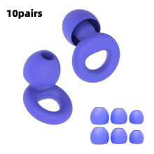 (10pairs Royal Blue) Quiet Ear Plugs for Noise Reduction Super Soft Reusable for Sleep Swim Work