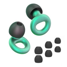 (Metal Green) Quiet Ear Plugs for Noise Reduction Super Soft Reusable for Sleep Swim Work