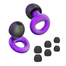 (Metal Purple) Quiet Ear Plugs for Noise Reduction Super Soft Reusable for Sleep Swim Work