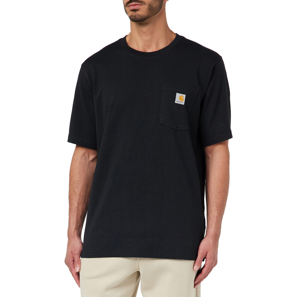 Carhartt Men's Relaxed Fit Heavyweight T-Shirt  Black  Large