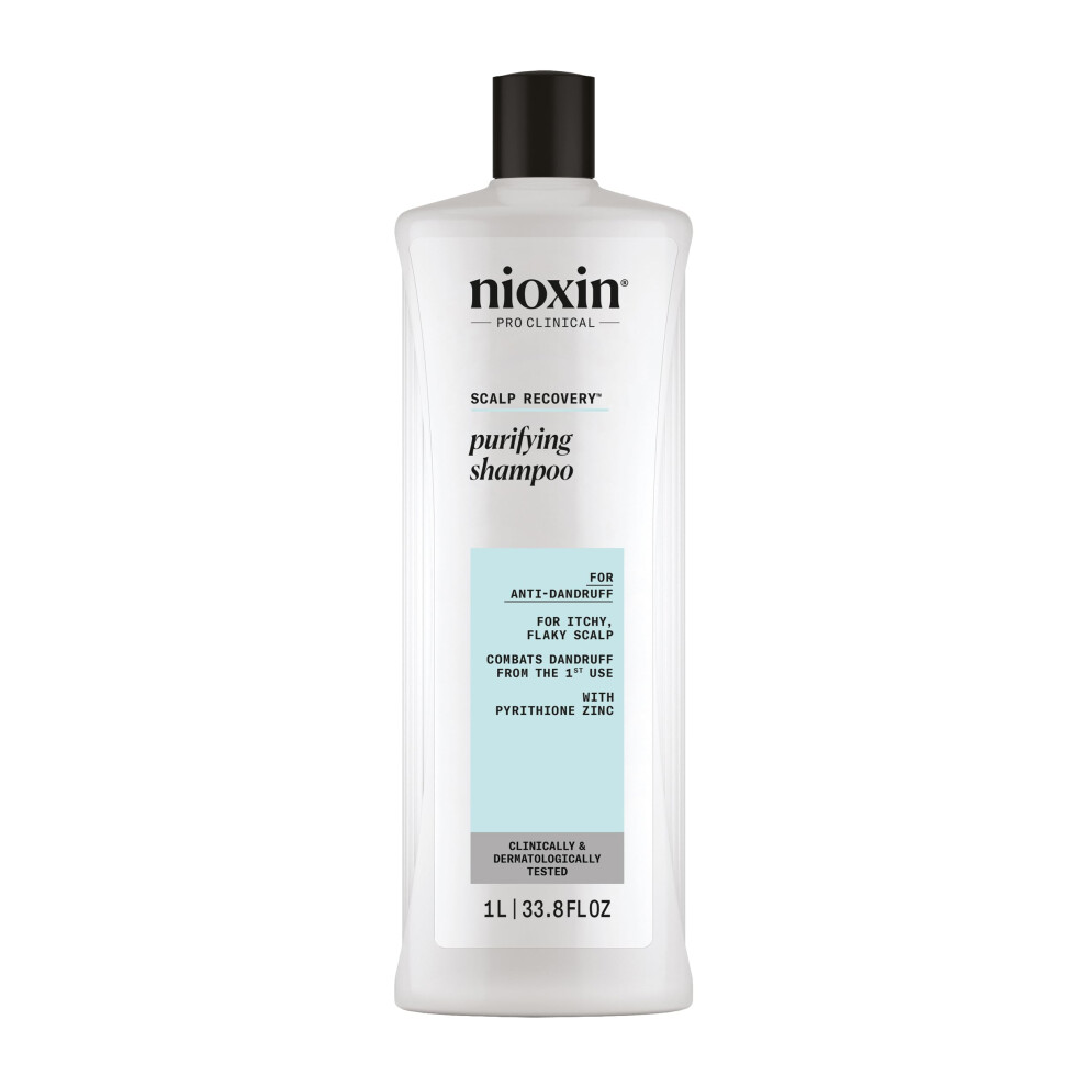 Nioxin Scalp Recovery Purifying Shampoo  Shampoo for Dandruff and Itchy Scalp  33.8 fl oz (Packaging May Vary)