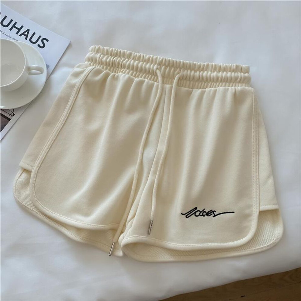 (beige, XXL) "2025 Women's Summer Casual Loose Yoga Shorts - High Waist Wide Leg Hot Pants For Home & Sports