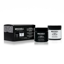 Brickell Men's Day and Night Anti Aging Cream Routine Natural and Organic Unscented Skincare Gift Set