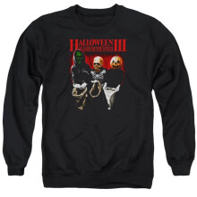 Trevco Sportswear UNI388-AS-2 Halloween III Trick or Treat Adult Crewneck Sweatshirt, Black - Medium