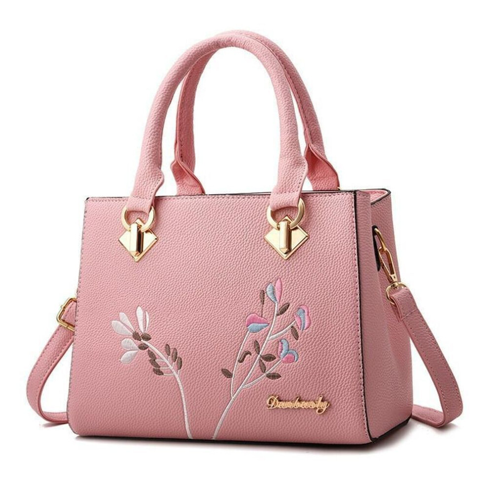 (pink) 2021 Pu Leather Women's Large Capacity Handbag - One-shoulder Crossbody Design