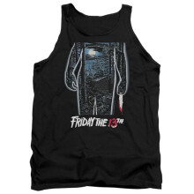 Trevco Sportswear WBM620-TK-3 Friday The 13th Poster Adult Tank Top, Black - Large