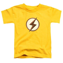 Trevco Sportswear FLSH120-KT-1 Flash Kid Flash Logo Toddler Short Sleeve T-Shirt, Yellow - Large 4T