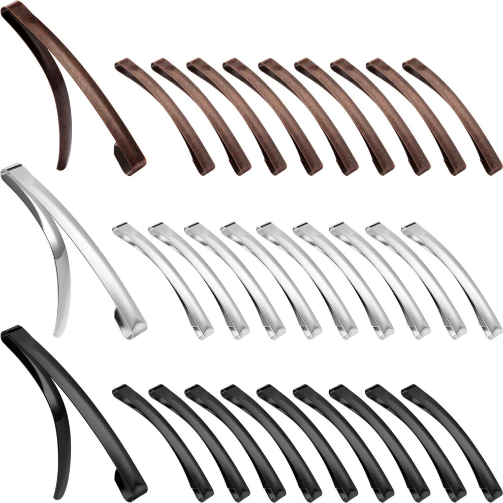 Hottop 30 Pieces Open Center Metal Barrettes Anti-Slip Metal Hair Clip For Women Assorted Colors