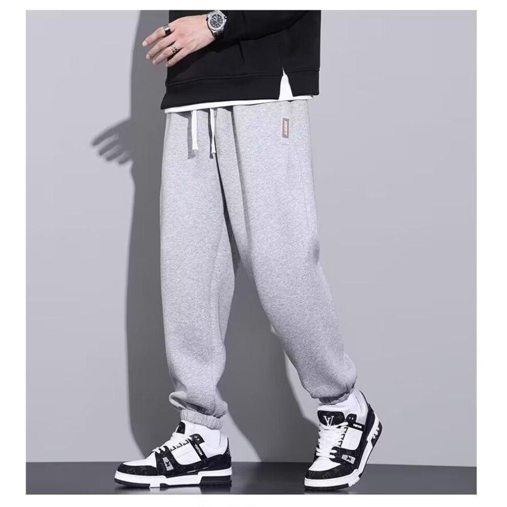(light gray, XL) "men's 2024 Autumn/winter Fashionable Comfortable Casual Tapered Sweatpants - Loose Fit, Large Sizes Available