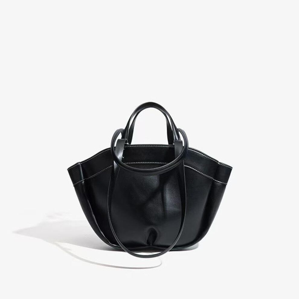 (black) "za 2024 Autumn One-shoulder Large Capacity Brown Commuter Tote & Mother-child Shopping Bag