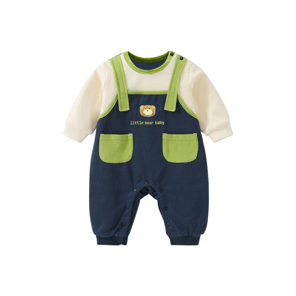 (90CM) "Newborn Spring & Autumn Crawling Romper: Baby One-Piece Outfit