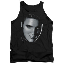 Trevco Sportswear ELV290-TK-2 Elvis Presley Big Face Adult Tank Top, Black - Medium