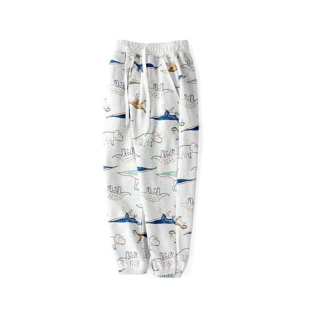 (140 cm) "spring & Autumn Dinosaur Print Kids' Pants - Korean Style, Anti-mosquito Trousers For Boys, Sizes For Middle & Large Children