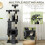 PawHut PawHut 173cm Cat Tower Scratching Post Activity Centre for Indoor Grey 6