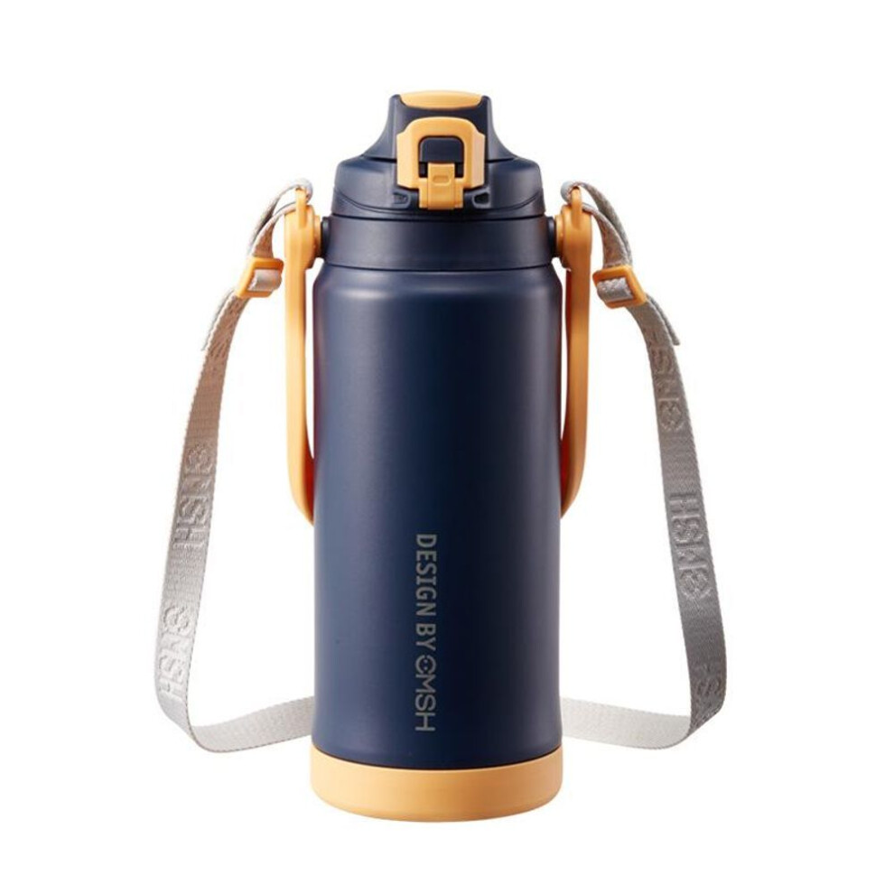 (blue, 1500ml) "strawberry Life Large Stainless Steel Vacuum Thermos With Handle