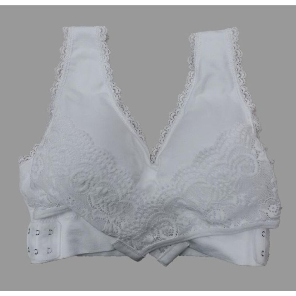 (white, Medium) "cross Buckle Lace Sports Bra: Thin, Gathered, And Seamless For Fitness, Yoga, And Sleep