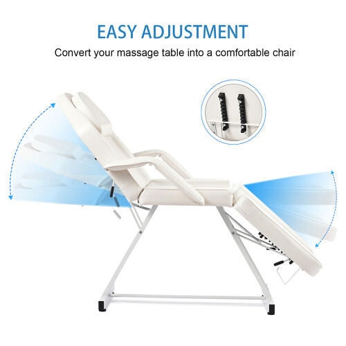 Living And Home Adjustable Massage Table Salon Spa Recliner wtih Swivel Stool 2