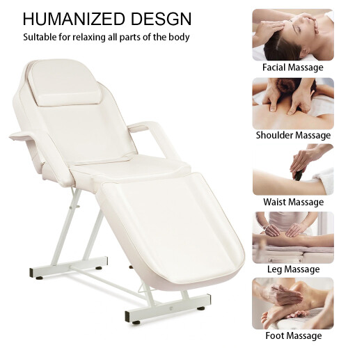 Living And Home Adjustable Massage Table Salon Spa Recliner wtih Swivel Stool 1
