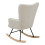 Living And Home Beige Tufted Sherpa Upholstered Rocking Chair 4