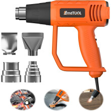 Electric Heat Gun Duty Hot Air Gun with Dual Heat Settings Overload Protection for Paint Stripping, Crafts, Resin includes 4 Type Nozzles, 2000W