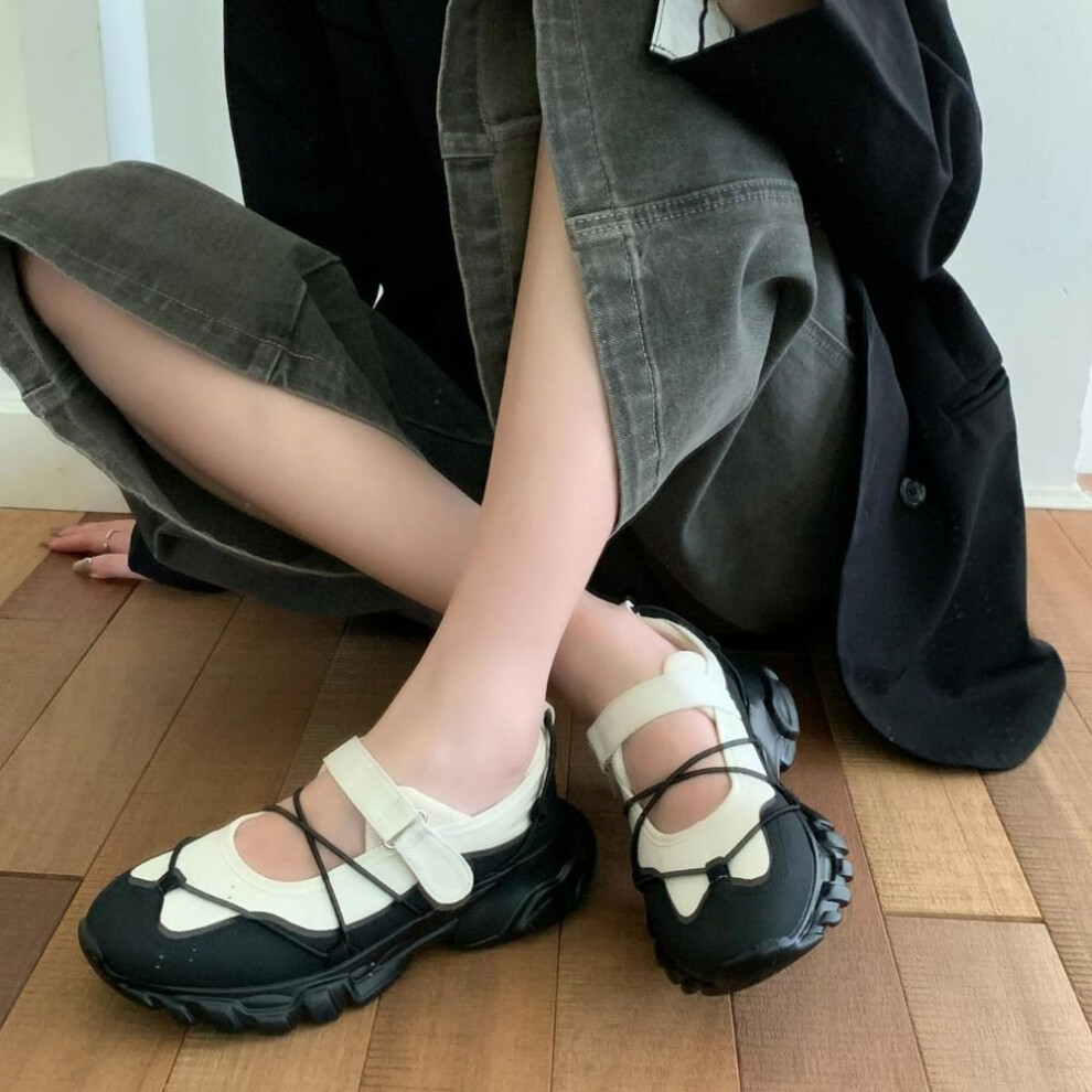 (black, 37) "2025 All-Match Thick-Soled Mesh Loafers: Breathable Sporty Casual Shoes