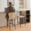 AINPECCA (2pcs, beige(suede)) AINPECCA Bar Stools Bar Chair 7