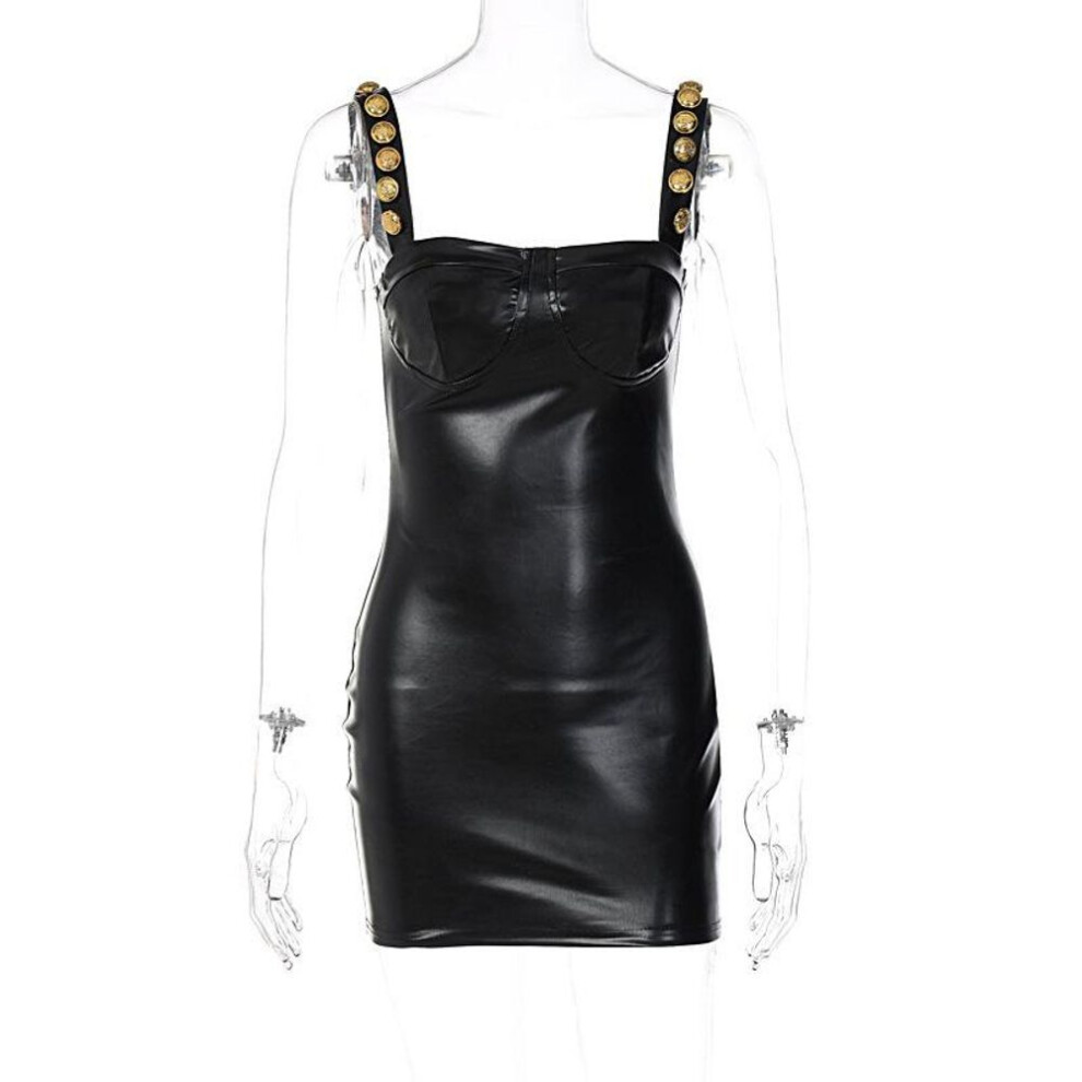 (black, Medium) "2024 Autumn/Winter INS Style One-Shoulder  Tube Top Dress for Women's