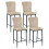 AINPECCA (4pcs, beige(suede)) AINPECCA Bar Stools Set 2 4 Breakfast Bar Chairs 1