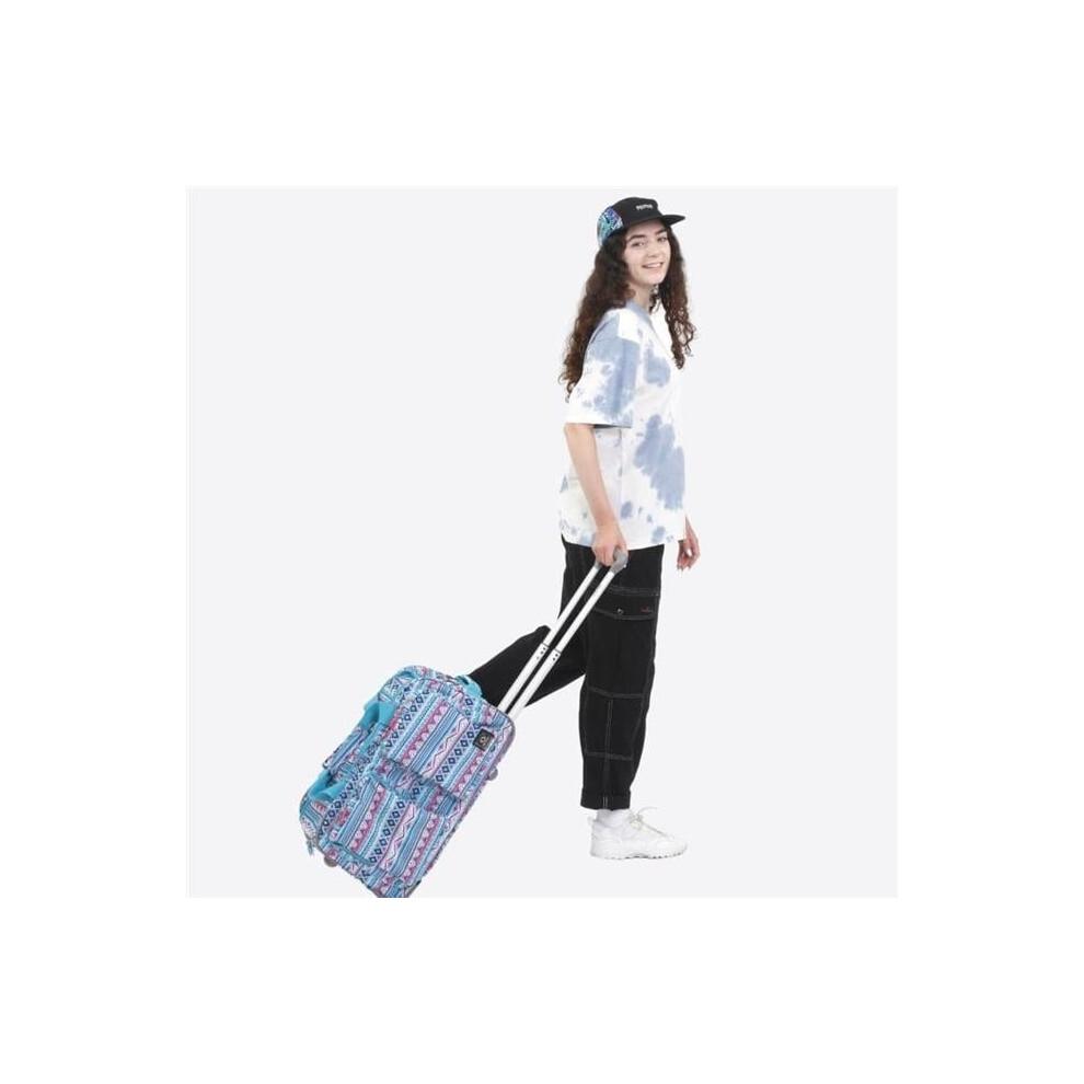 J World RF-21Z MINT TRIBAL 45.5 Liter 21 in. Duane Travel Wheeled Duffle Bag - Mint Tribal-image-OPC-PGCZZGG-NEW