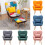 Living And Home Patchwork Wingback Armchair with Footrest & Cushion 3