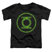Trevco Sportswear JLA10095SPD-TT-3 Green Lantern St. Patricks Day Shamrock Logo Toddler Short Sleeve T-Shirt, Black - Large 4T