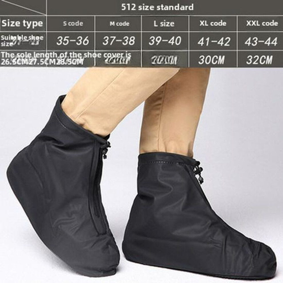 (as the picture, 512-2 with inner waterproof layer, M) "men's And Women's Waterproof Non-slip Thick Rain Shoe Covers For Adults And Kids
