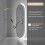 800*500mm Oval Backlit LED Bathroom Vanity Mirror Bluetooth Speaker 8