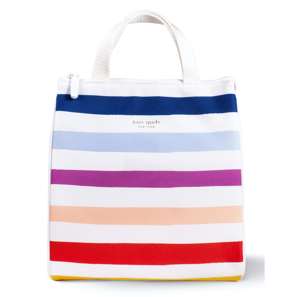 Kate Spade New York Cute Lunch Bag for Women  Large Capacity Lunch Tote  Adult Lunch Box with Silver Thermal Insulated Interior