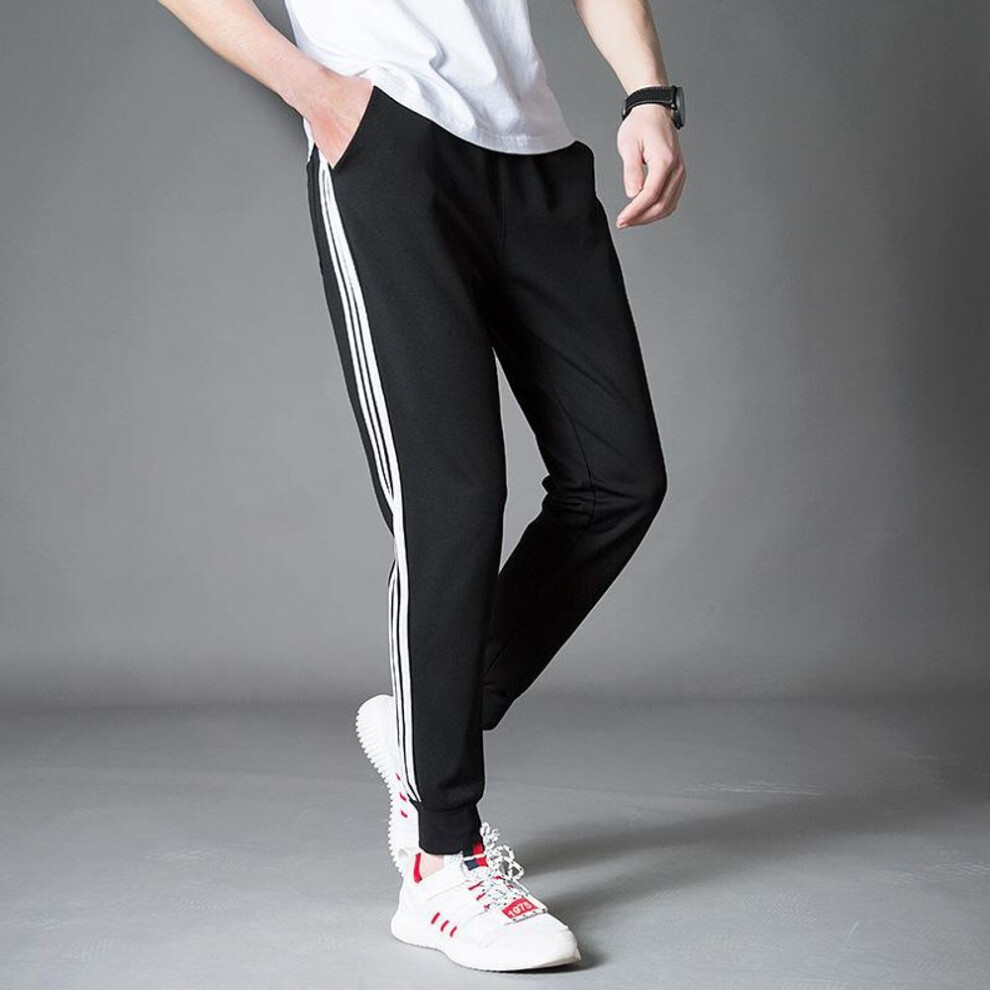 (2XL) "Men's Trendy Korean Style Slim Sports Pants - Spring/Autumn, Casual Loose Fit, Plus Size Available