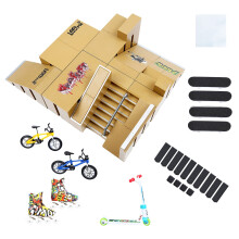 Kit de Parque de Patinaje IOUGDSEC, Rampas para Entrenamiento con 4 Patinetas y 2 Bicicletas