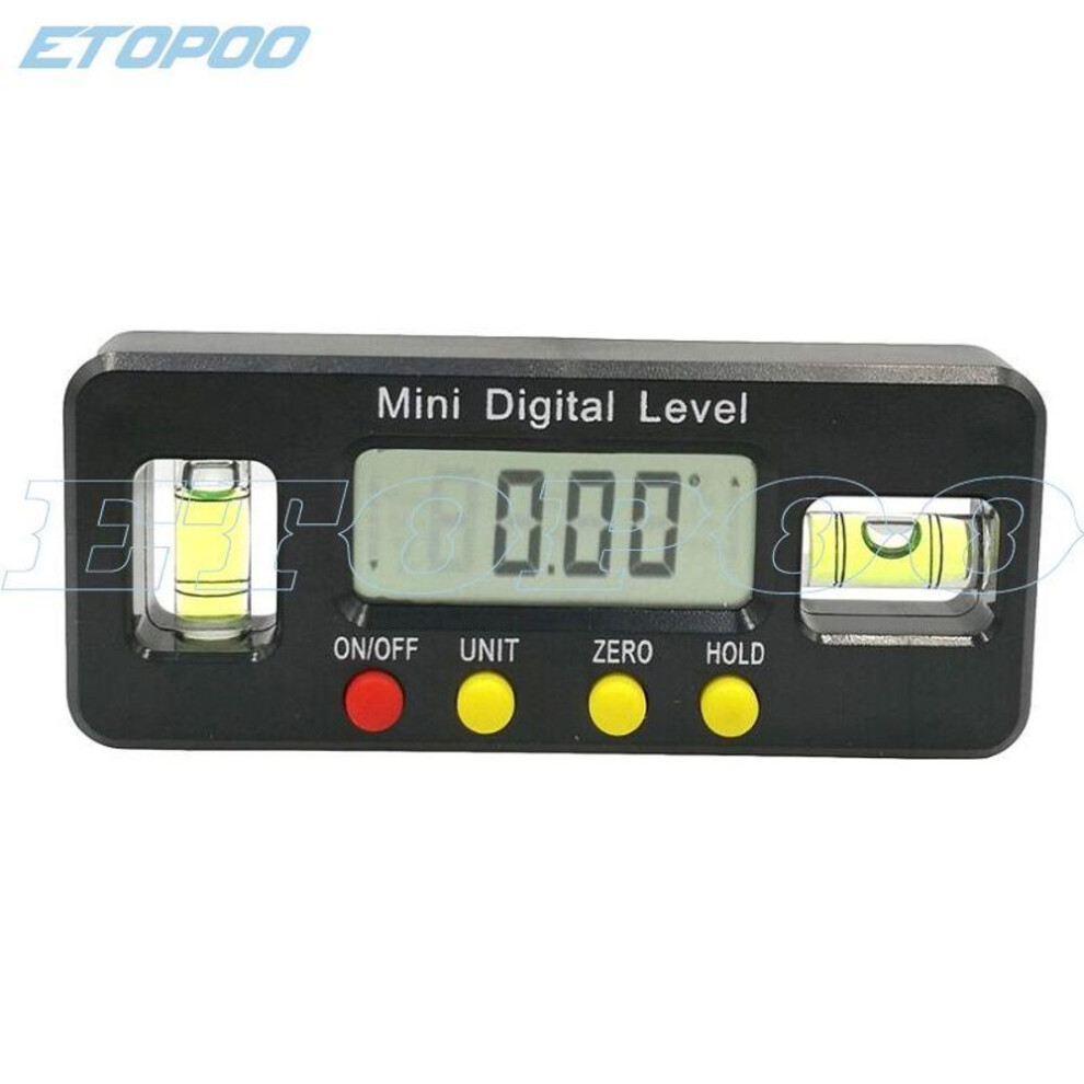 Etopoo Mini Digital Angle Meter 0-100mm, Multi-function Ruler & Level With Bubble.