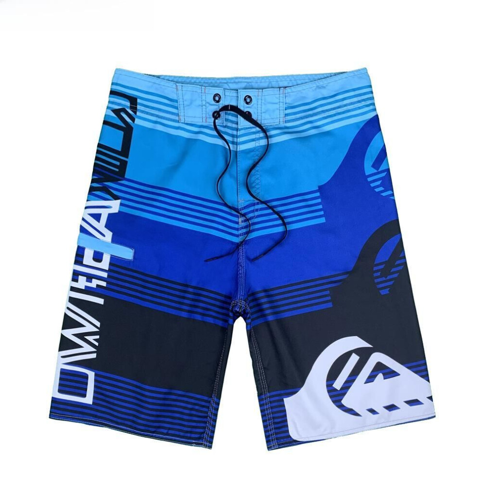 (blue, 42) Men's Surfing Quick-Dry Beach Shorts - Summer 2024 Casual Loose Fit, Large Size Sports Pants