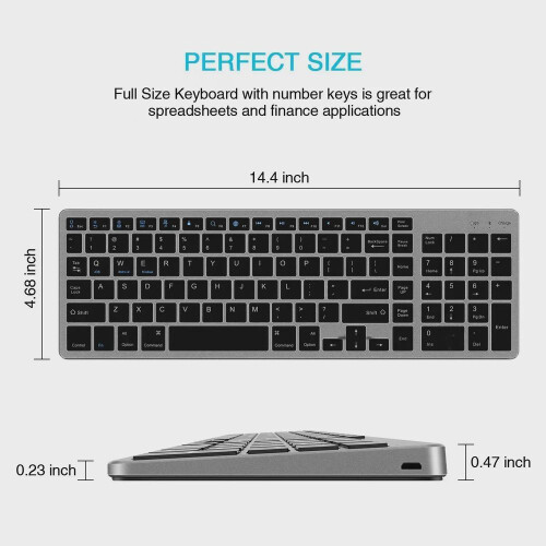 (silver) "Dual-Mode Wireless Keyboard & Mouse Set: Bluetooth & USB 2.4G Compatible for Multi-System and Multi-Device Use in Home, Office, or Gaming" 1