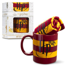 Harry Potter Mug and Sock Gift Set Premium Gifts Gryffindor-Themed Merchandise Cup (0.33 L) + Cotton-Polyester Socks (One Size Fits Most/UK 3-6.5