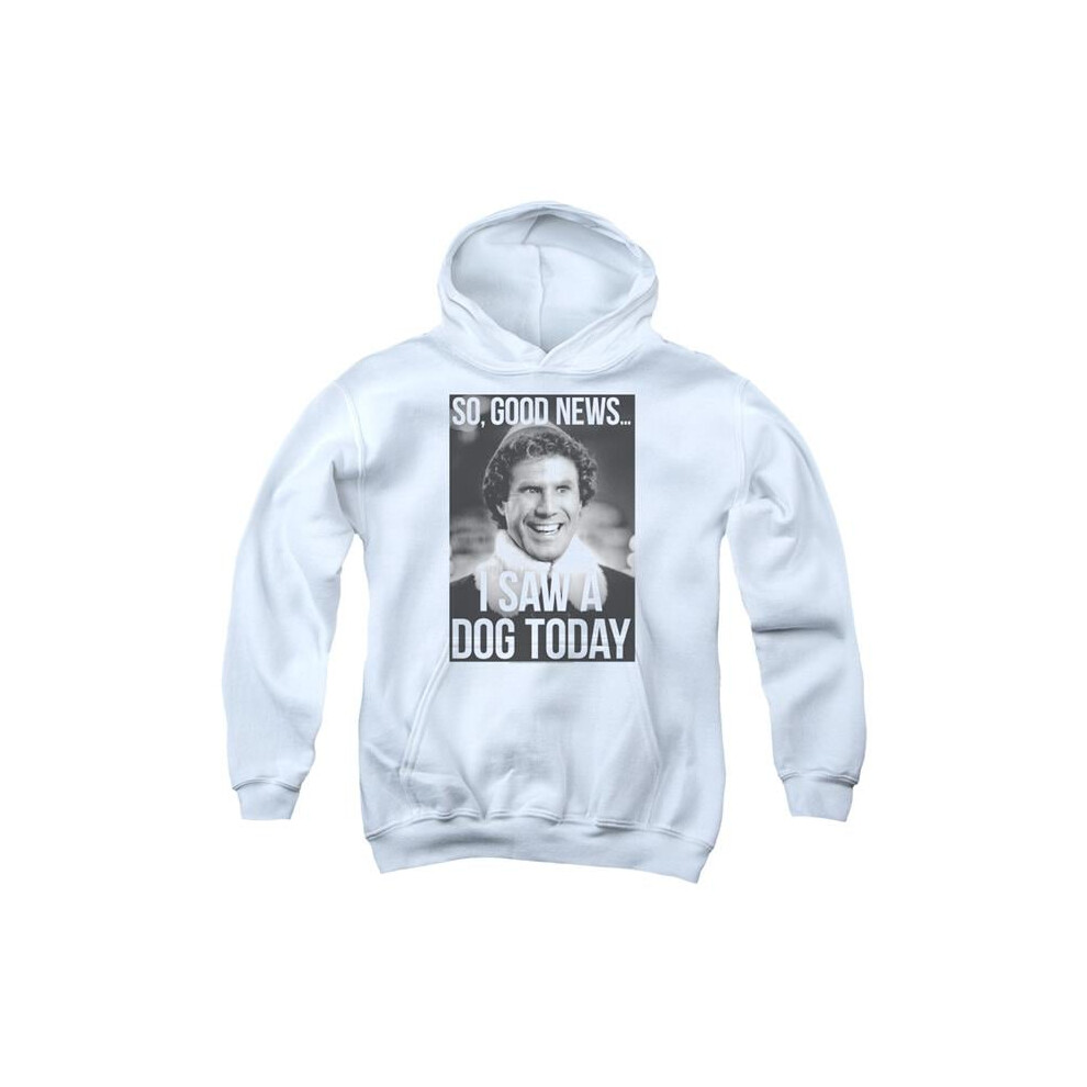 Trevco Sportswear WBM668-YFTH-3 ELF Must Love Dogs Youth Hooded Sweatshirt, White - Large-image-OPC-PGD2JMZ-NEW