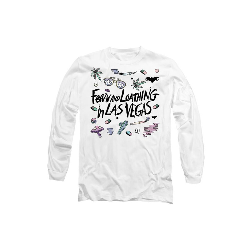 Trevco Sportswear UNI2408-AL-6 Fear & Loathing in Las Vegas Logo Adult Long Sleeve T-Shirt, White - 3X-image-OPC-PGD2JYB-NEW