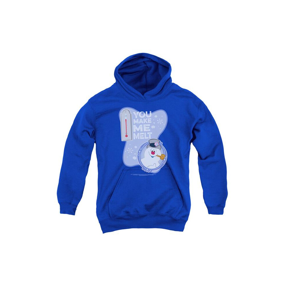 Trevco Sportswear WBM663-YFTH-1 Frosty The Snowman Melt Youth Hooded Sweatshirt, Royal - Small-image-OPC-PGD2KCY-NEW