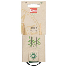 Prym 16"" Rundstricknadeln aus Bambus, 3 mm, Natur