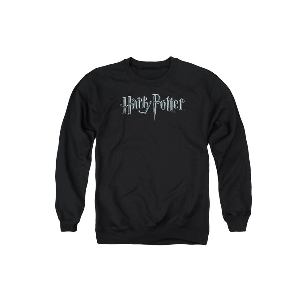 Trevco Sportswear HP9016-AS-6 Harry Potter Logo Adult Crewneck Sweatshirt, Black - 3X-image-OPC-PGD2MWK-NEW