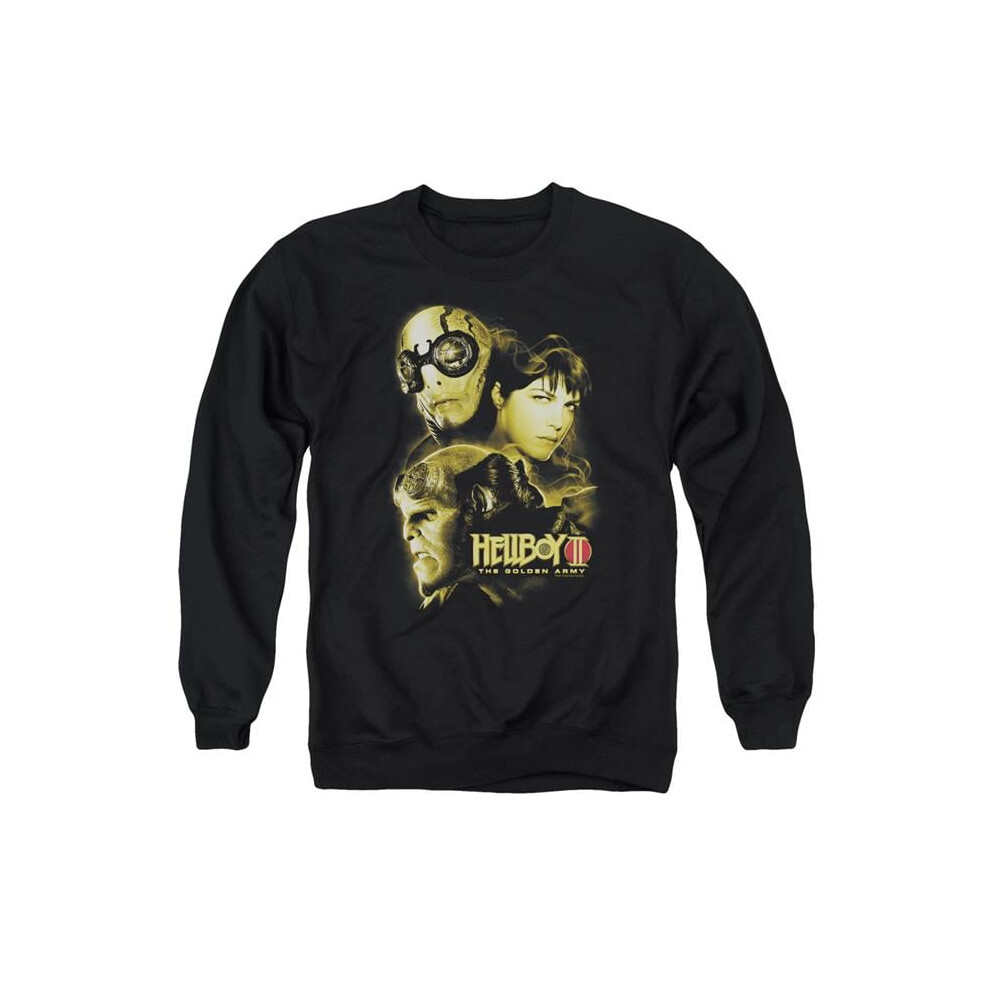 Trevco Sportswear UNI132-AS-5 Hellboy II Ungodly Creatures Adult Crewneck Sweatshirt, Black - 2X-image-OPC-PGD2PY8-NEW