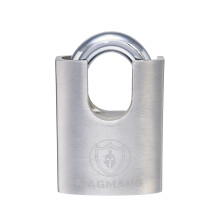 Magmaus SDL50 Closed Shackle Heavy Duty Lock with 3 Keys Stainless Steel Weatherproof Padlock for Outdoor Use Ideal for