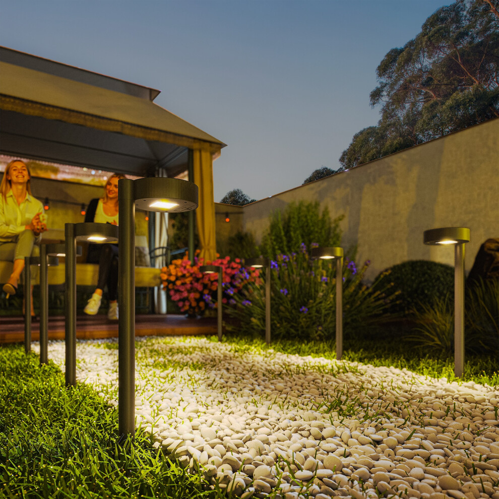 Outsunny Solar Stake S 8 Pack, Ip44 Pathway Ing, Auto On/Off Led Light